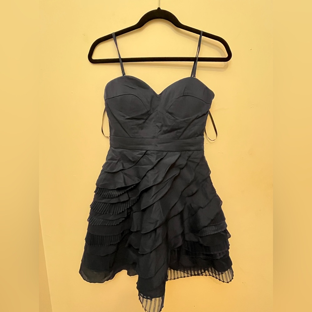 Elegant Navy Blue Mini Dress